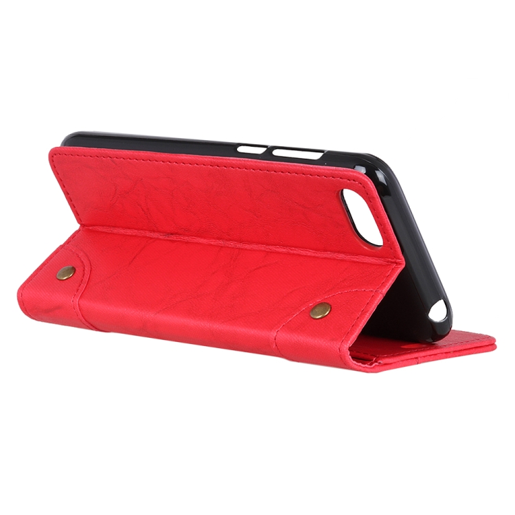 For iPhone SE 2020 Copper Buckle Retro Crazy Horse Texture Horizontal Flip Leather Case with Holder & Card Slots & Wallet(Red) For iPhone SE 2020 Copper Buckle Retro Crazy Horse Texture Horizontal Flip Leather Case with Holder & Card Slots & Wallet(Red)
