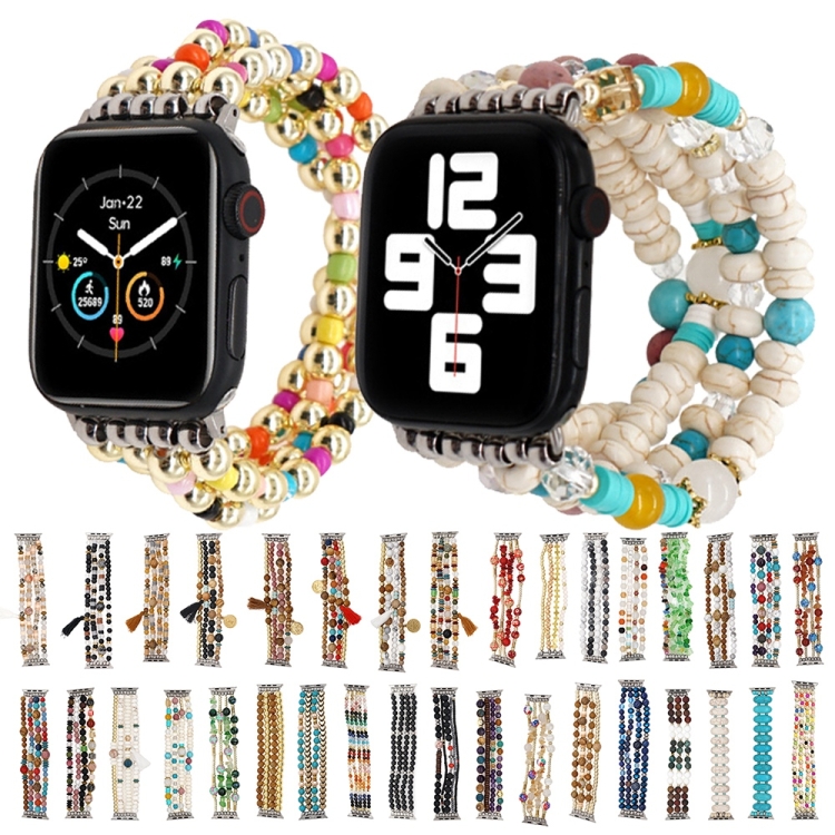 Beaded Watch Band / Compatible With Apple / 38mm 40mm 41mm 