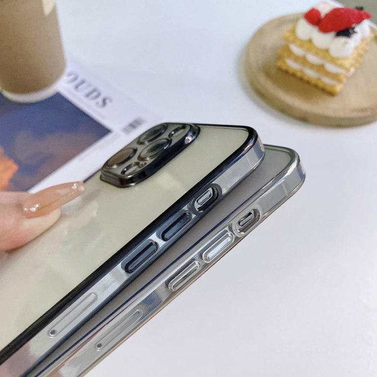 For iPhone 11 Pro 6D Electroplating TPU Clear Phone Case(Black) For iPhone 11 Pro 6D Electroplating TPU Clear Phone Case(Black)