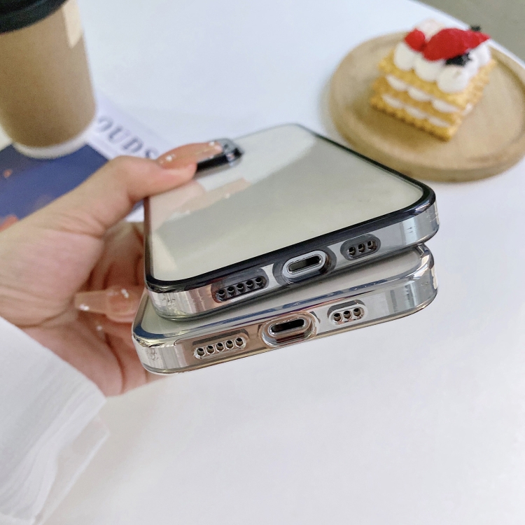 For iPhone 11 Pro 6D Electroplating TPU Clear Phone Case(Black) For iPhone 11 Pro 6D Electroplating TPU Clear Phone Case(Black)