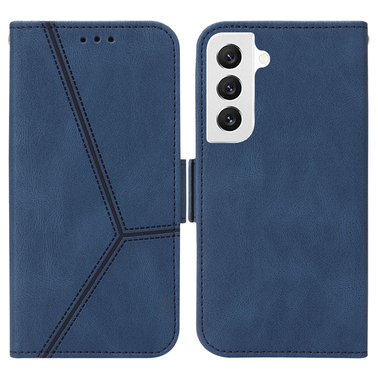 For Samsung Galaxy S22 5G Embossing Stripe RFID Leather Phone Case(Blue) For Samsung Galaxy S22 5G Embossing Stripe RFID Leather Phone Case(Blue)