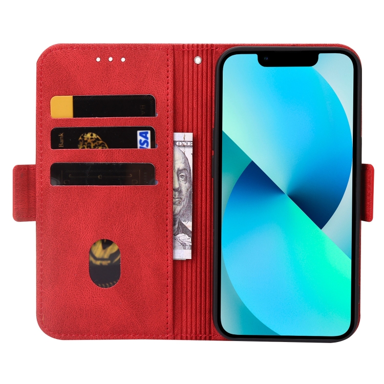 For iPhone SE 2022 / SE 2020 / 8 / 7 Embossing Stripe RFID Leather Phone Case(Red) For iPhone SE 2022 / SE 2020 / 8 / 7 Embossing Stripe RFID Leather Phone Case(Red)