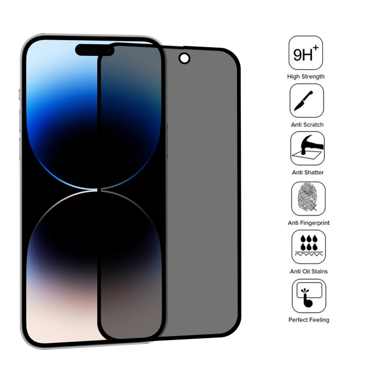 For iPhone 14 Pro 25pcs Anti-peeping Plasma Oil Coated High Aluminum Wear-resistant Tempered Glass Film For iPhone 14 Pro 25pcs Anti-peeping Plasma Oil Coated High Aluminum Wear-resistant Tempered Glass Film