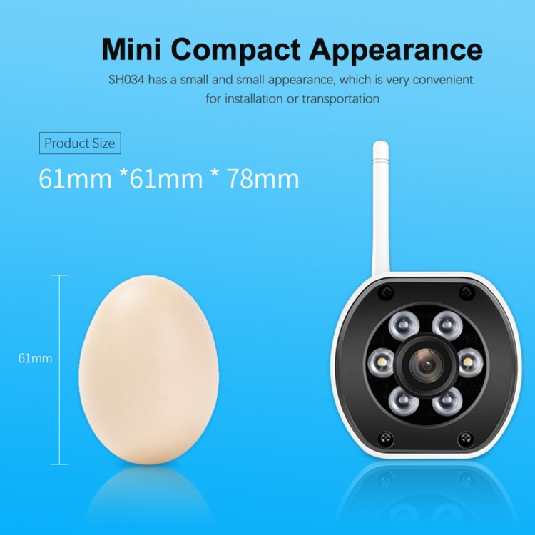Caméras De Surveillance SRIHOME 5MP 1920P QHD Mini WiFi Surveillance IP-camera, Humanoïde