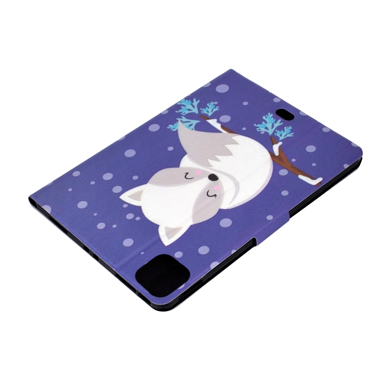 For iPad Pro 11 2020 Electric Pressed TPU Left and Right Open Flat Leather Tablet Case with Sleep Function & Card Buckle Anti-skid Strip(Arctic Fox) For iPad Pro 11 2020 Electric Pressed TPU Left and Right Open Flat Leather Tablet Case with Sleep Function & Card Buckle Anti-skid Strip(Arctic Fox)