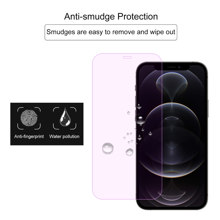 For iPhone 12 / 12 Pro 10pcs Purple Light Eye Protection Tempered Glass Film For iPhone 12 / 12 Pro 10pcs Purple Light Eye Protection Tempered Glass Film