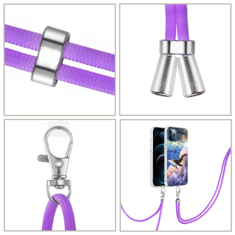 For iPhone 12 Pro Max 2.0mm Airbag Shockproof TPU Phone Case with Lanyard(Whale) For iPhone 12 Pro Max 2.0mm Airbag Shockproof TPU Phone Case with Lanyard(Whale)