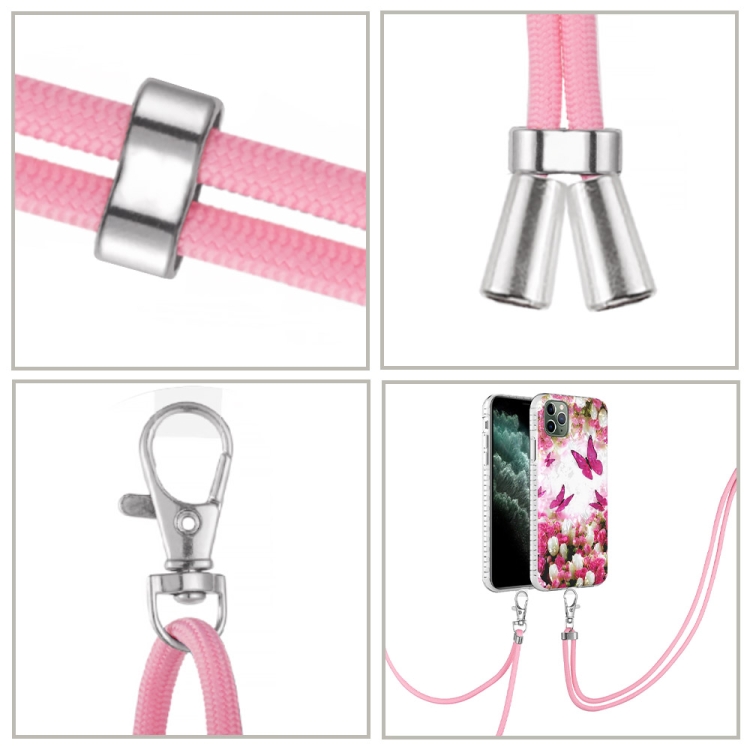 For iPhone 11 Pro Max 2.0mm Airbag Shockproof TPU Phone Case with Lanyard (Dancing Butterflies) For iPhone 11 Pro Max 2.0mm Airbag Shockproof TPU Phone Case with Lanyard (Dancing Butterflies)