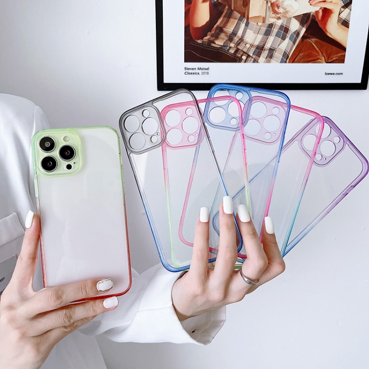 For iPhone 11 Pro Acrylic Gradient Phone Case (Blue Pink) For iPhone 11 Pro Acrylic Gradient Phone Case (Blue Pink)