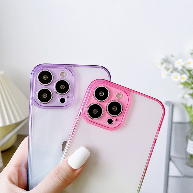For iPhone 11 Pro Acrylic Gradient Phone Case (Blue Pink) For iPhone 11 Pro Acrylic Gradient Phone Case (Blue Pink)