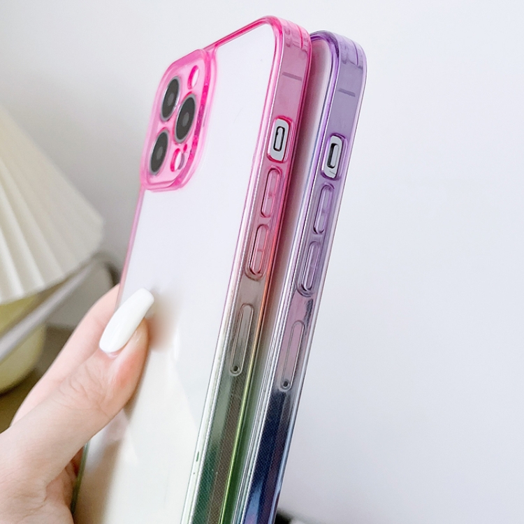 For iPhone 11 Pro Acrylic Gradient Phone Case (Blue Pink) For iPhone 11 Pro Acrylic Gradient Phone Case (Blue Pink)