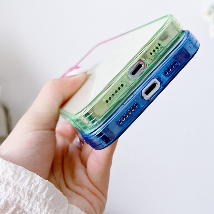 For iPhone 11 Pro Acrylic Gradient Phone Case (Blue Pink) For iPhone 11 Pro Acrylic Gradient Phone Case (Blue Pink)