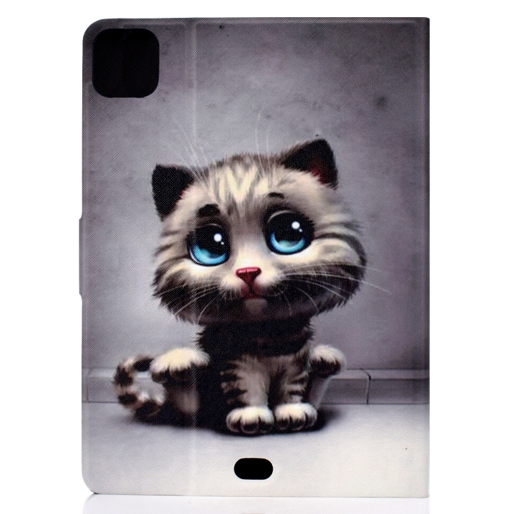 For iPad Pro 11 2020 Electric Pressed TPU Left and Right Open Flat Leather Tablet Case with Sleep Function & Card Buckle Anti-skid Strip(Pet Cat) For iPad Pro 11 2020 Electric Pressed TPU Left and Right Open Flat Leather Tablet Case with Sleep Function & Card Buckle Anti-skid Strip(Pet Cat)
