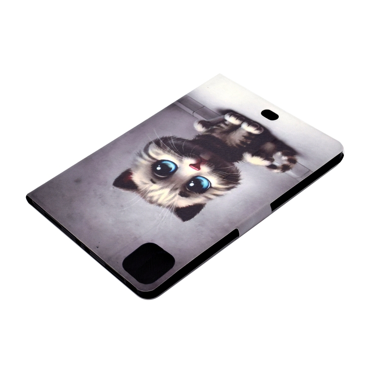 For iPad Pro 11 2020 Electric Pressed TPU Left and Right Open Flat Leather Tablet Case with Sleep Function & Card Buckle Anti-skid Strip(Pet Cat) For iPad Pro 11 2020 Electric Pressed TPU Left and Right Open Flat Leather Tablet Case with Sleep Function & Card Buckle Anti-skid Strip(Pet Cat)