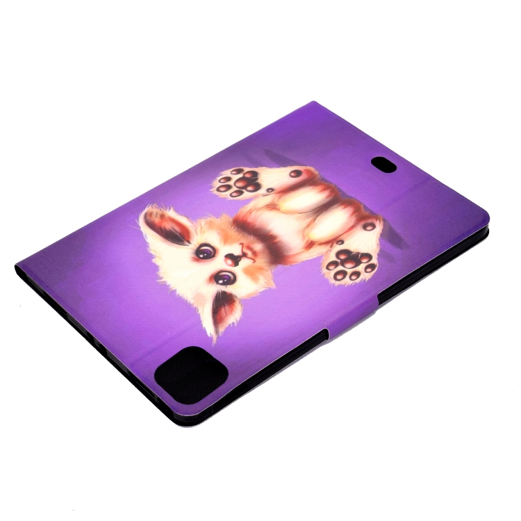 For iPad Pro 11 2020 Electric Pressed TPU Left and Right Open Flat Leather Tablet Case with Sleep Function & Card Buckle Anti-skid Strip(Golden Fox) For iPad Pro 11 2020 Electric Pressed TPU Left and Right Open Flat Leather Tablet Case with Sleep Function & Card Buckle Anti-skid Strip(Golden Fox)