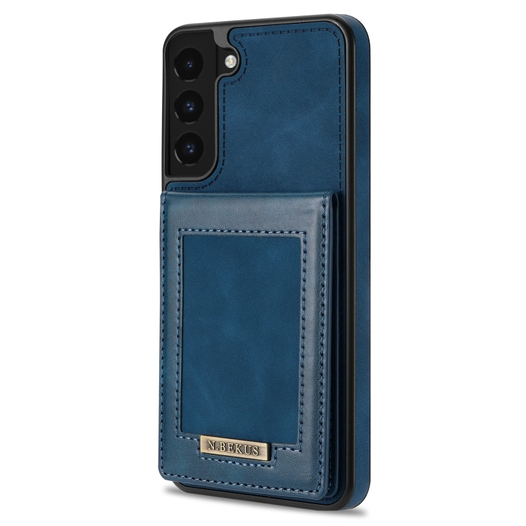For Samsung Galaxy S22+ 5G N.Bekus Vertical Flip Card Slot RFID Phone Case(Blue) For Samsung Galaxy S22+ 5G N.Bekus Vertical Flip Card Slot RFID Phone Case(Blue)