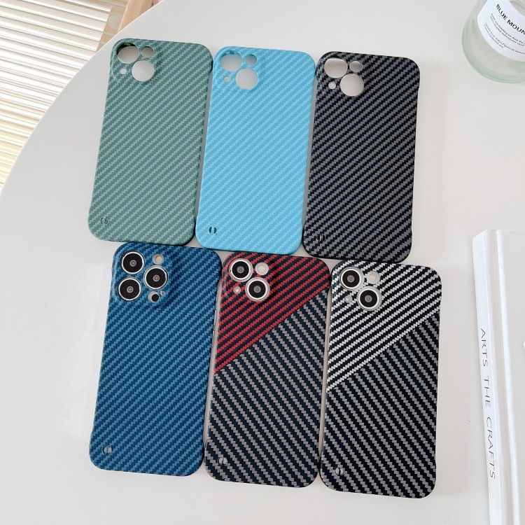 For iPhone 14 Plus Carbon Fiber Texture PC Phone Case (Black Grey) For iPhone 14 Plus Carbon Fiber Texture PC Phone Case (Black Grey)