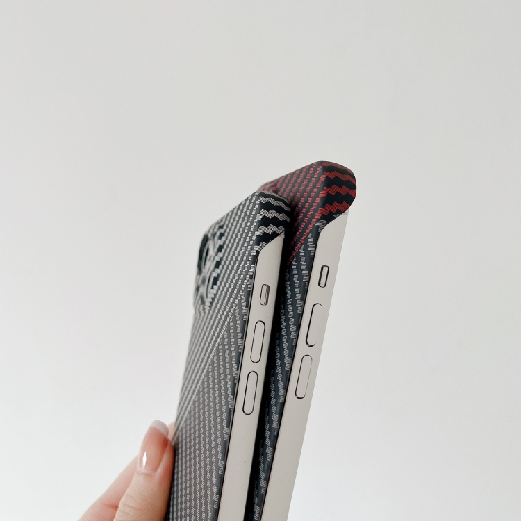 For iPhone 14 Plus Carbon Fiber Texture PC Phone Case (Black Grey) For iPhone 14 Plus Carbon Fiber Texture PC Phone Case (Black Grey)