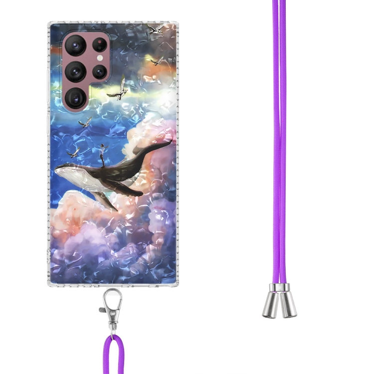 For Samsung Galaxy S22 Ultra 5G 2.0mm Airbag Shockproof TPU Phone Case with Lanyard(Whale) For Samsung Galaxy S22 Ultra 5G 2.0mm Airbag Shockproof TPU Phone Case with Lanyard(Whale)