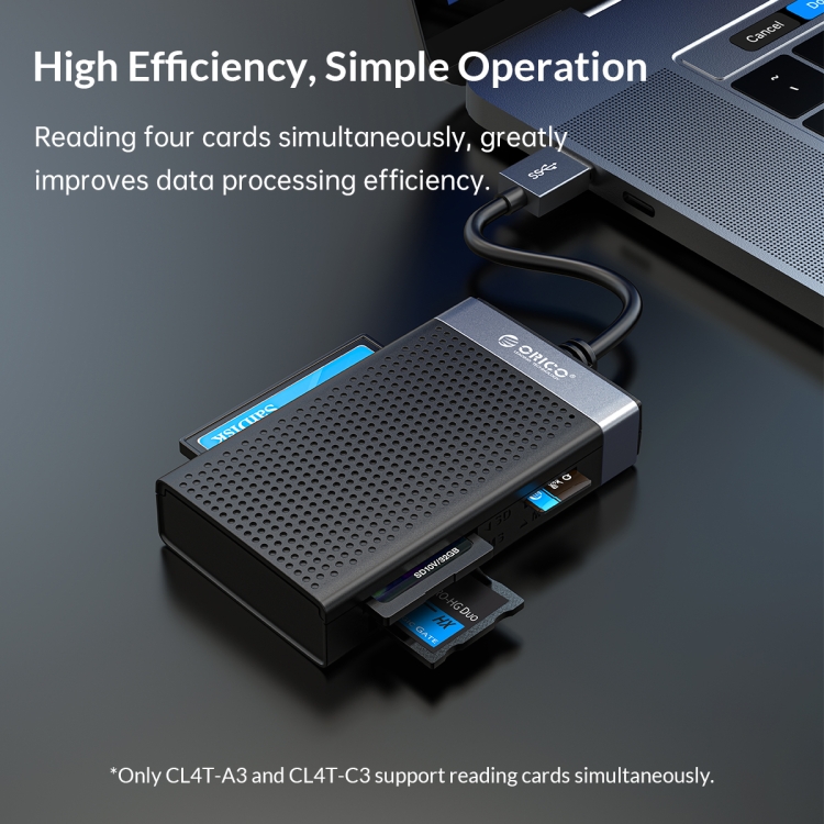 ORICO CL4D-C3 4-in-1 Type-C Multifunction Card Reader(Black) - 7