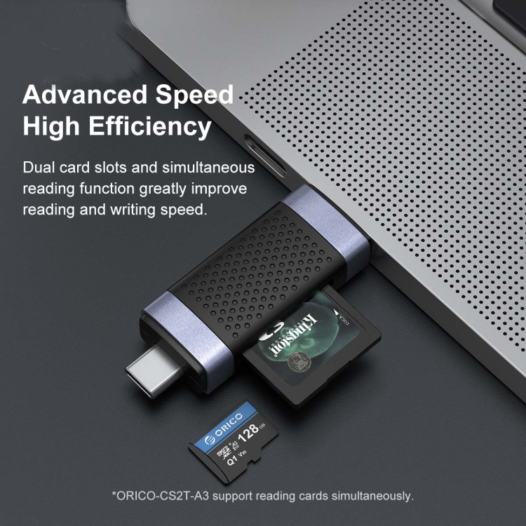 ORICO CS2T-A3 TF/SD double port USB-A3.0 lecteur de carte double