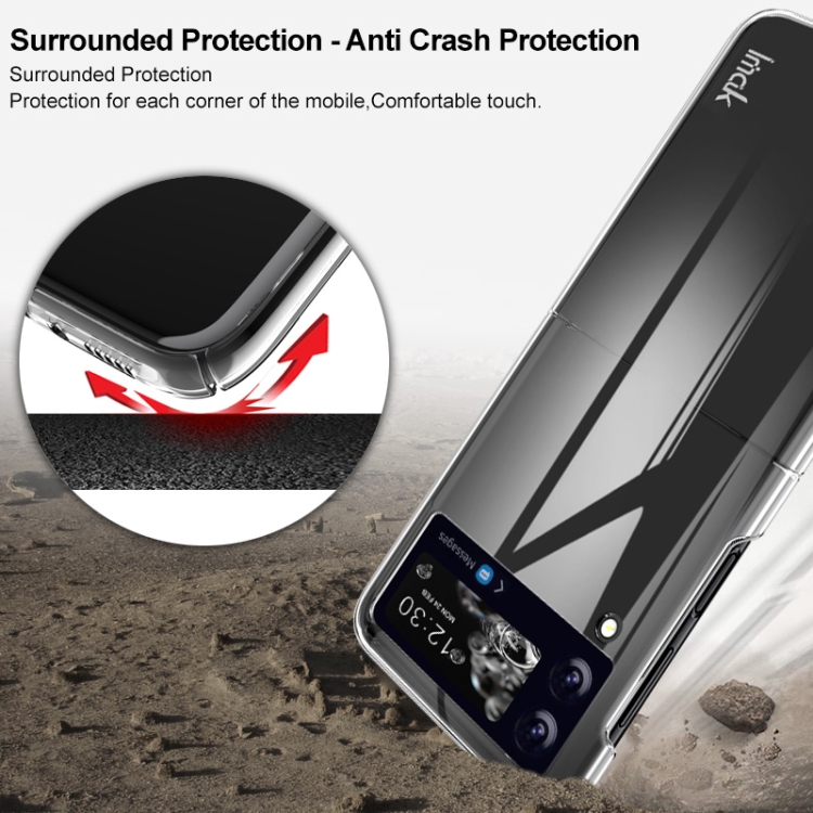 For Samsung Galaxy Z Flip4 5G IMAK Wing II Wear-resisting Crystal Pro PC Protective Phone Case For Samsung Galaxy Z Flip4 5G IMAK Wing II Wear-resisting Crystal Pro PC Protective Phone Case