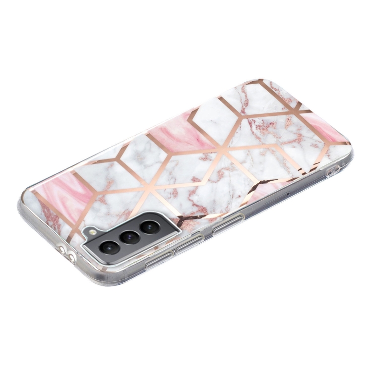For Samsung Galaxy S21+ 5G Electroplated Marble Pattern TPU Phone Case(White Gravel Pink) For Samsung Galaxy S21+ 5G Electroplated Marble Pattern TPU Phone Case(White Gravel Pink)