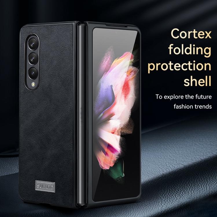 For Samsung Galaxy Z Fold4 SULADA Shockproof TPU + Handmade Leather Protective Case(Green) For Samsung Galaxy Z Fold4 SULADA Shockproof TPU + Handmade Leather Protective Case(Green)