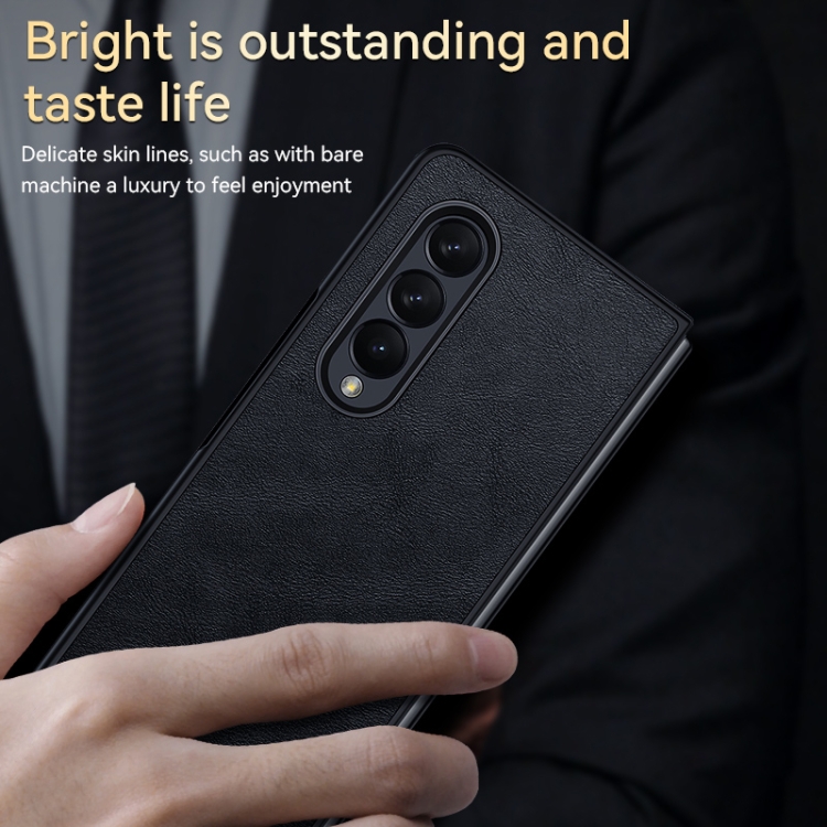 For Samsung Galaxy Z Fold4 SULADA Shockproof TPU + Handmade Leather Protective Case(Green) For Samsung Galaxy Z Fold4 SULADA Shockproof TPU + Handmade Leather Protective Case(Green)