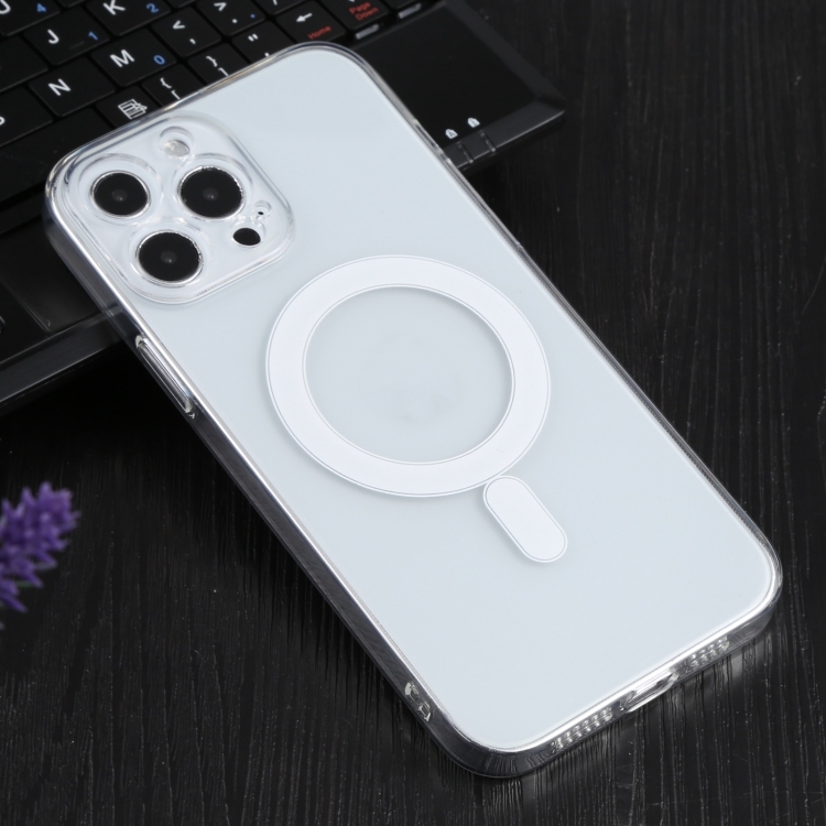 For iPhone 14 Pro TPU Shockproof Protective Magnetic Magsafe Case(Transparent) For iPhone 14 Pro TPU Shockproof Protective Magnetic Magsafe Case(Transparent)