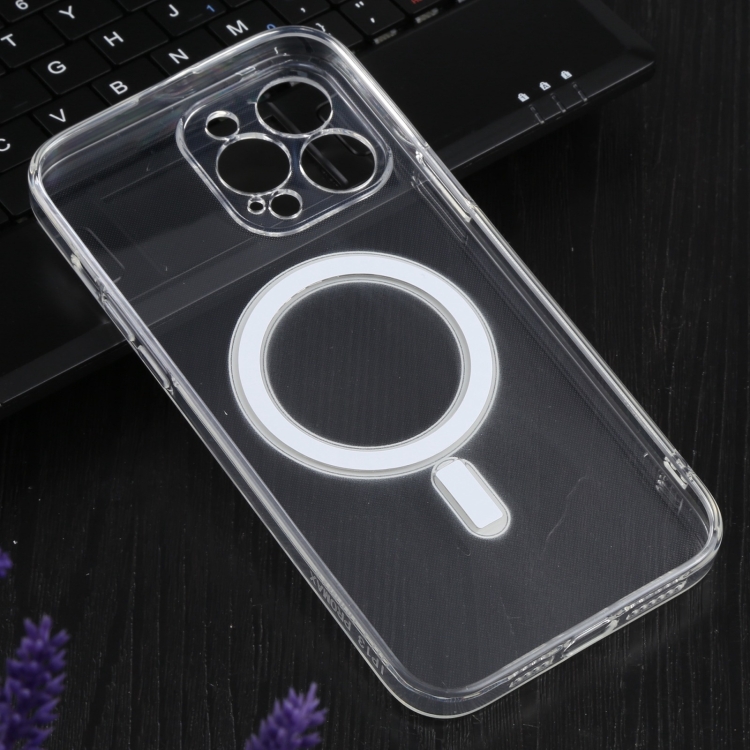 For iPhone 14 Pro TPU Shockproof Protective Magnetic Magsafe Case(Transparent) For iPhone 14 Pro TPU Shockproof Protective Magnetic Magsafe Case(Transparent)