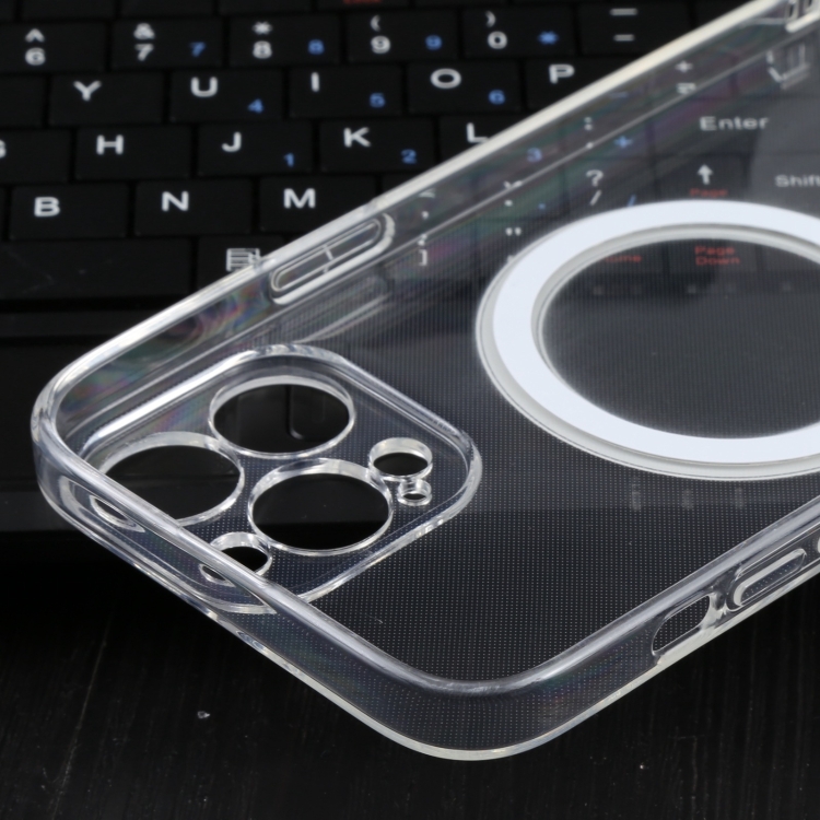 For iPhone 14 Pro TPU Shockproof Protective Magnetic Magsafe Case(Transparent) For iPhone 14 Pro TPU Shockproof Protective Magnetic Magsafe Case(Transparent)