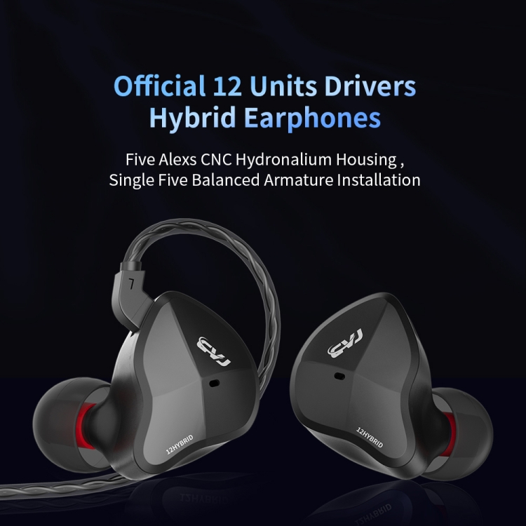 CVJ-CSN In-Ear Dual Magnetic Circuit Dynamic HIFI Wired Earphone, Style:With Mic(Black) CVJ-CSN In-Ear Dual Magnetic Circuit Dynamic HIFI Wired Earphone, Style:With Mic(Black)