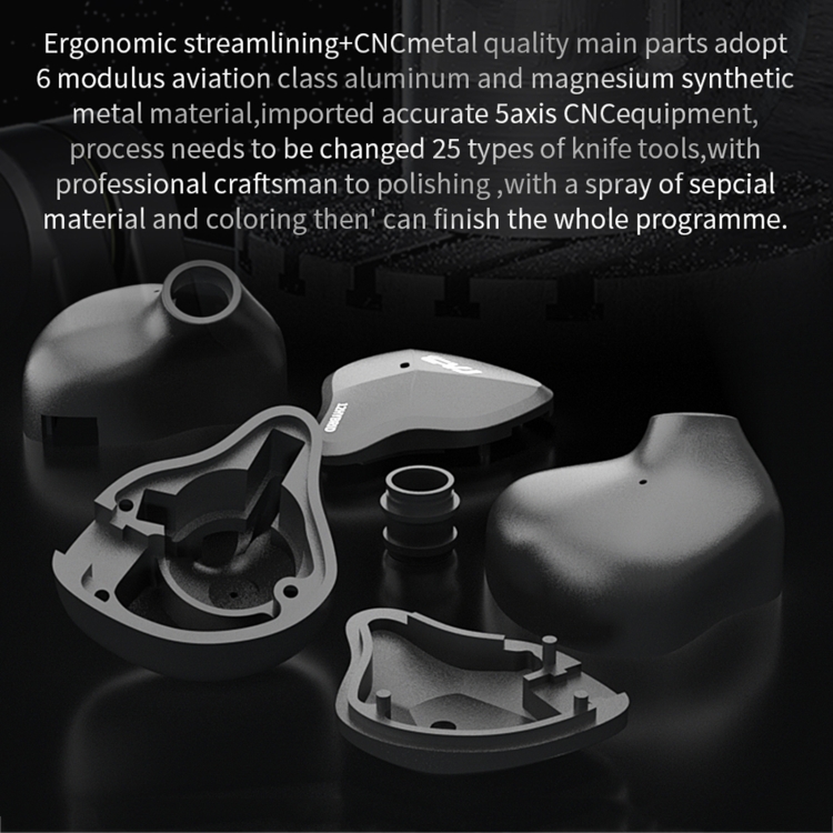 CVJ-CSN In-Ear Dual Magnetic Circuit Dynamic HIFI Wired Earphone, Style:With Mic(Black) CVJ-CSN In-Ear Dual Magnetic Circuit Dynamic HIFI Wired Earphone, Style:With Mic(Black)