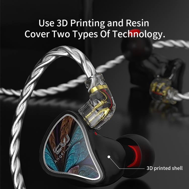 CVJ Angel Wings Hybrid Technology HiFi Music Wired Earphone No Mic CVJ Angel Wings Hybrid Technology HiFi Music Wired Earphone No Mic