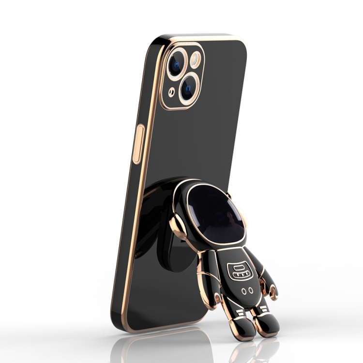 For iPhone 14 Plus Plating Astronaut Holder Phone Case (Sierra Blue) For iPhone 14 Plus Plating Astronaut Holder Phone Case (Sierra Blue)