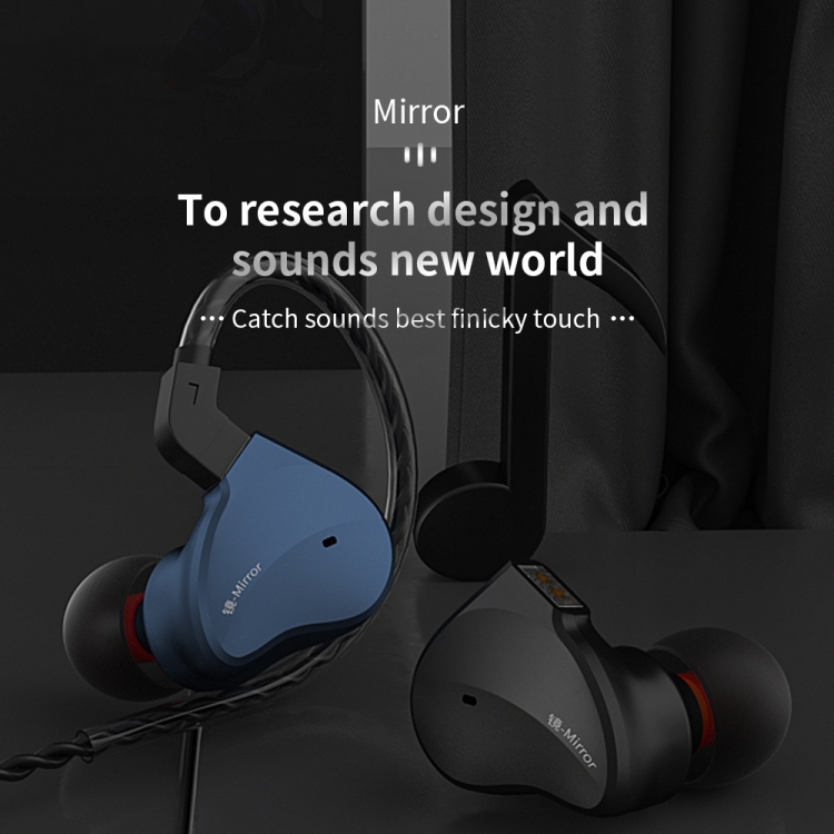 CVJ Mirror Hybrid Technology HiFi Music Wired Earphone With Mic(Black) CVJ Mirror Hybrid Technology HiFi Music Wired Earphone With Mic(Black)