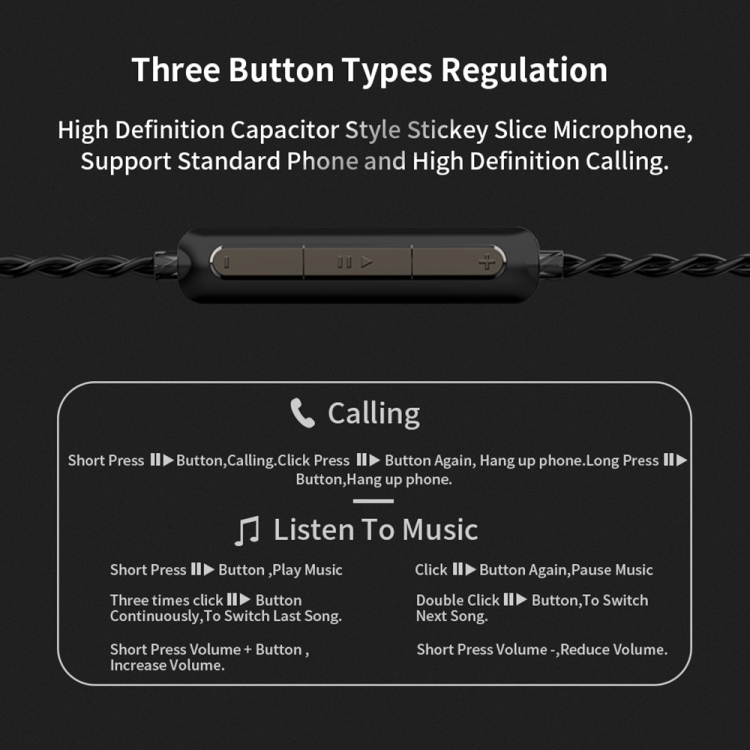 CVJ Mirror Hybrid Technology HiFi Music Wired Earphone With Mic(Black) CVJ Mirror Hybrid Technology HiFi Music Wired Earphone With Mic(Black)