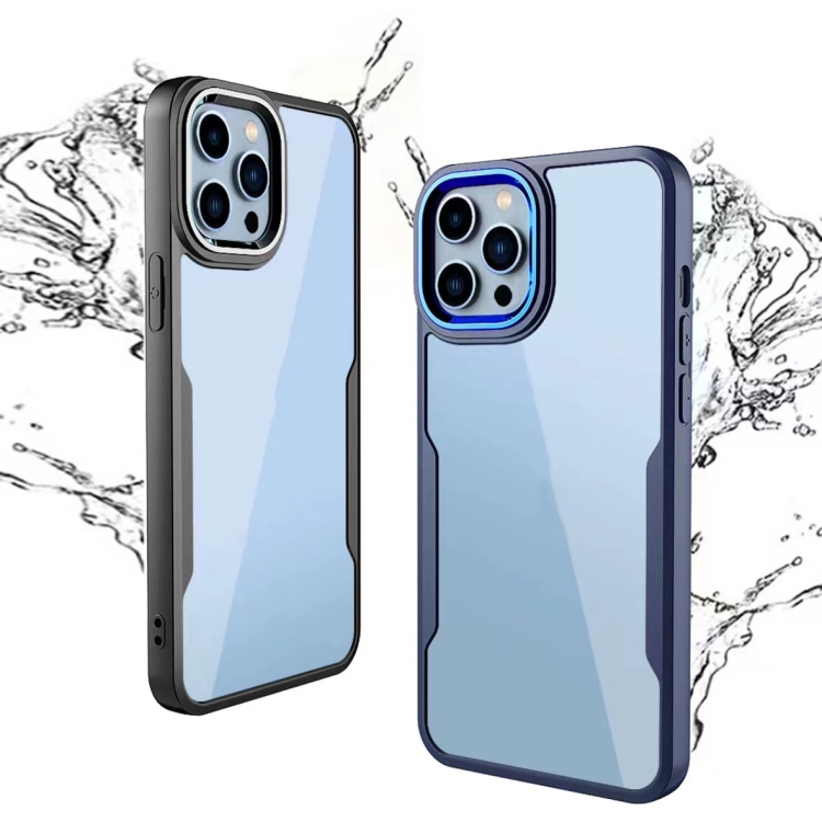 For iPhone 12 Transparent Acrylic + TPU Phone Case(Green)