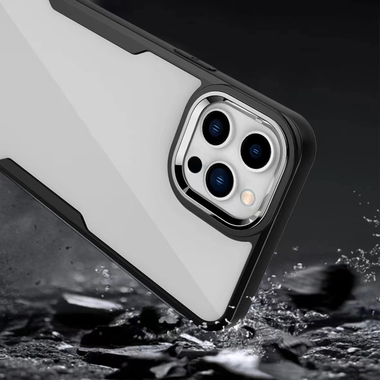 For iPhone 12 Transparent Acrylic + TPU Phone Case(Green)