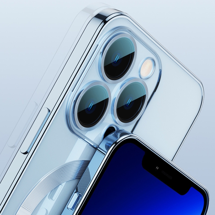 For iPhone 14 Whorl Electroplated MagSafe Magnetic Phone Case (Sierra Blue) For iPhone 14 Whorl Electroplated MagSafe Magnetic Phone Case (Sierra Blue)