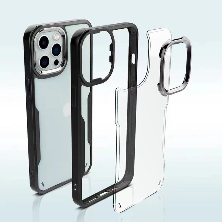 For iPhone 14 Pro Transparent Acrylic + TPU Phone Case(Black) For iPhone 14 Pro Transparent Acrylic + TPU Phone Case(Black)