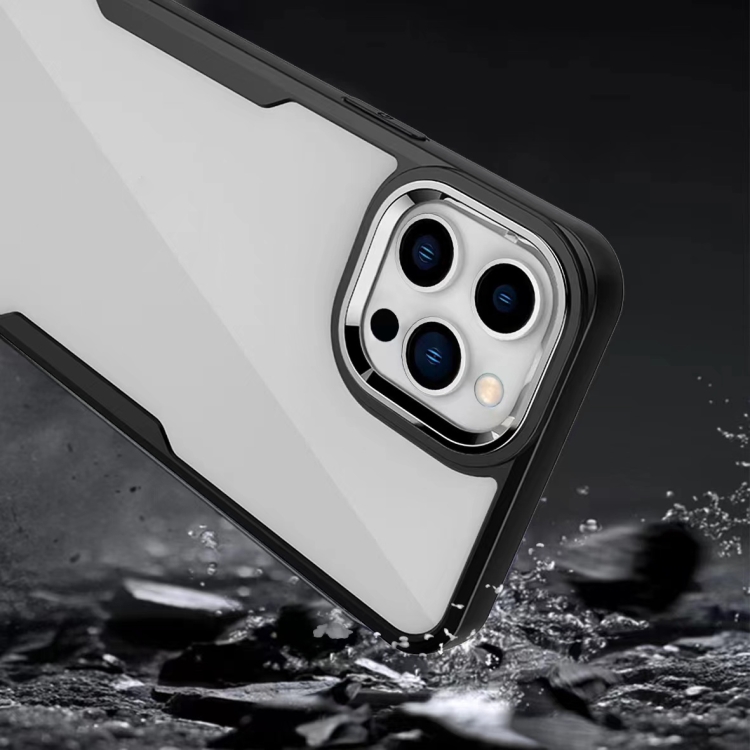 For iPhone 14 Pro Transparent Acrylic + TPU Phone Case(Black) For iPhone 14 Pro Transparent Acrylic + TPU Phone Case(Black)