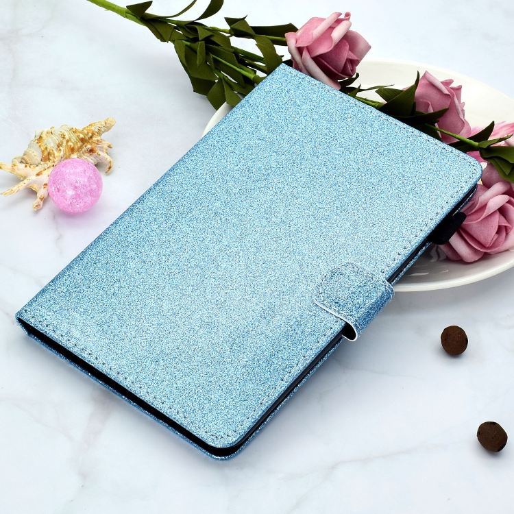 For iPad Pro 11 inch 2020 Glitter Left and Right Flat Leather Tablet Case with Sleep Function & Card Slot & Buckle Anti-skid Strip and Bracket(Blue) For iPad Pro 11 inch 2020 Glitter Left and Right Flat Leather Tablet Case with Sleep Function & Card Slot & Buckle Anti-skid Strip and Bracket(Blue)