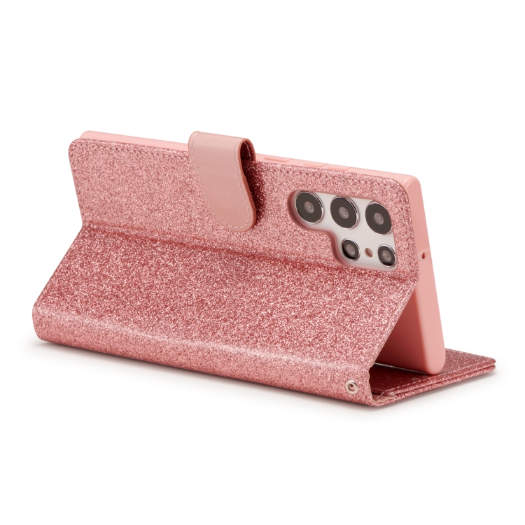 For Samsung Galaxy S22 5G Glitter Powder Love Leather Phone Case(Pink) For Samsung Galaxy S22 5G Glitter Powder Love Leather Phone Case(Pink)
