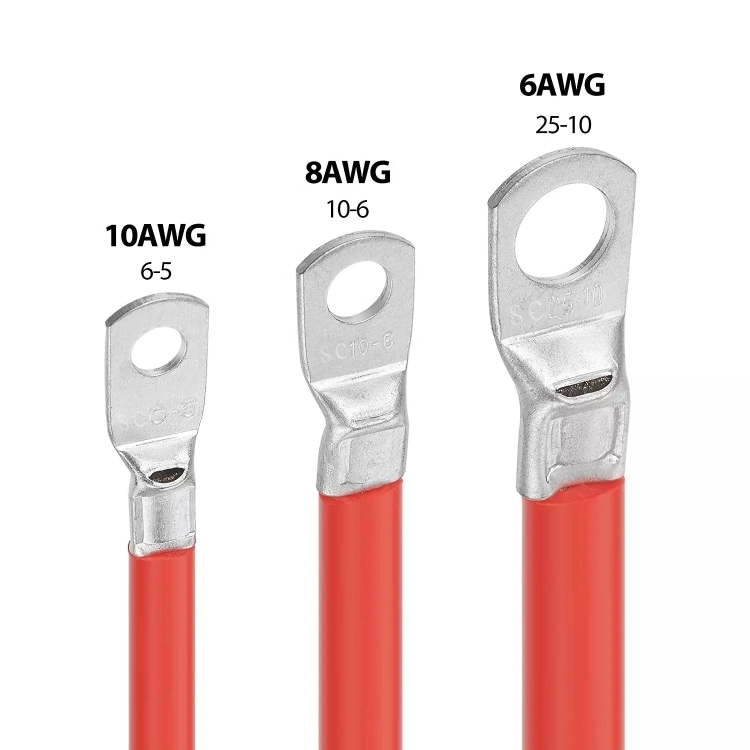CAVO INVERTER BATTERIA flessibile in PVC spessore 8 AWG - rosso/nero (2