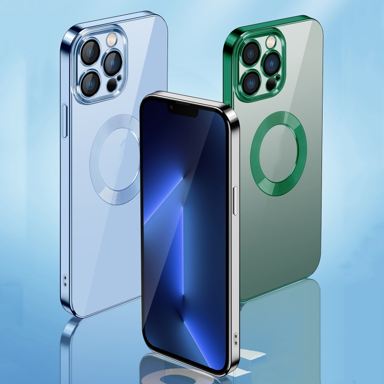 For iPhone 14 Pro 9D Plated Lens Film Clear Phone Case(Sierra Blue) For iPhone 14 Pro 9D Plated Lens Film Clear Phone Case(Sierra Blue)