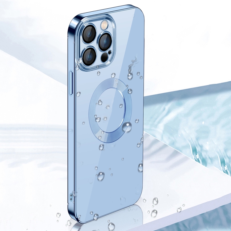 For iPhone 14 Pro 9D Plated Lens Film Clear Phone Case(Sierra Blue) For iPhone 14 Pro 9D Plated Lens Film Clear Phone Case(Sierra Blue)