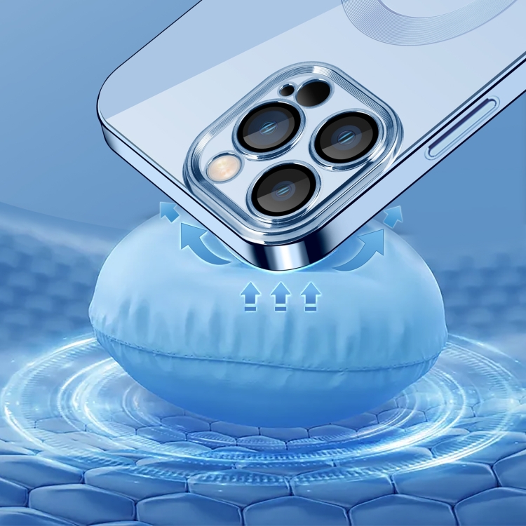 For iPhone 14 Pro 9D Plated Lens Film Clear Phone Case(Sierra Blue) For iPhone 14 Pro 9D Plated Lens Film Clear Phone Case(Sierra Blue)