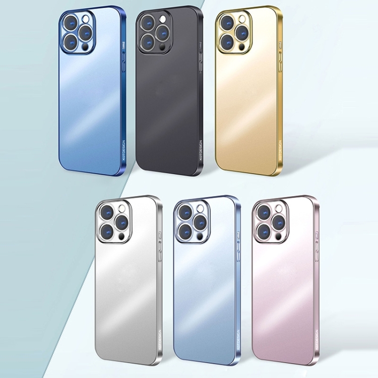 For iPhone 14 Wing Plating Translucent Frosted Phone Case (Navy Blue) For iPhone 14 Wing Plating Translucent Frosted Phone Case (Navy Blue)